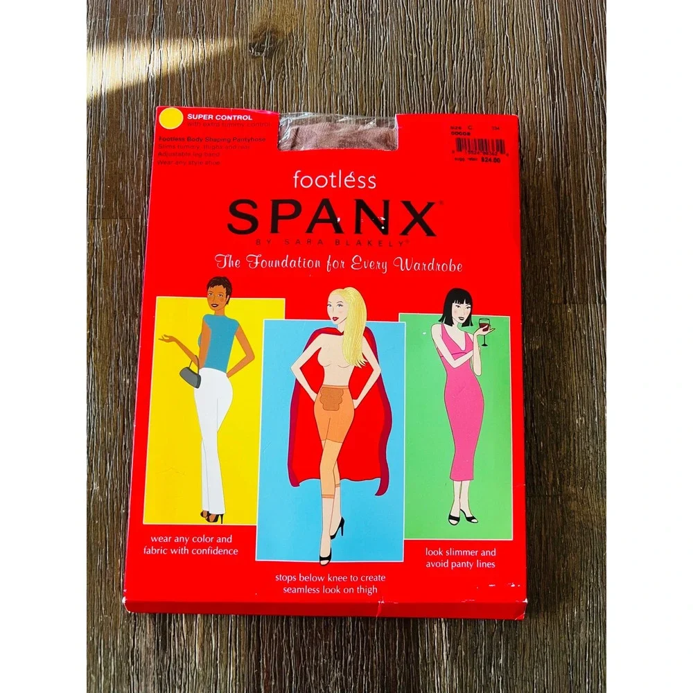 Spanx Super Control Footless Body Shaping Pantyhose Cocoa Size C 034 NIB